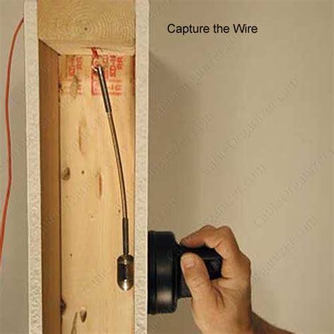 snake electrical wire through wall